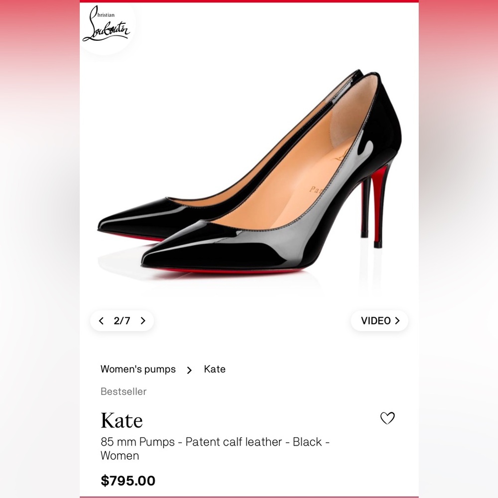 Christian Louboutin Black Patent So Kate